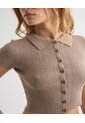 Camiseta Para Mujer Manga Corta Cuello Redondo Color Taupe Marca Seven Seven #28096239 de Seven Seven