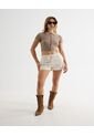 Camiseta Para Mujer Manga Corta Cuello Redondo Color Taupe Marca Seven Seven #28096239 de Seven Seven
