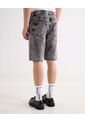 Bermuda En Denim Con Desgastes  Para Hombre Gris Seven Seven de Seven Seven