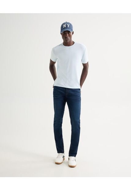Jeans Slim Tono Medio  Para Hombre Azul Seven Seven
