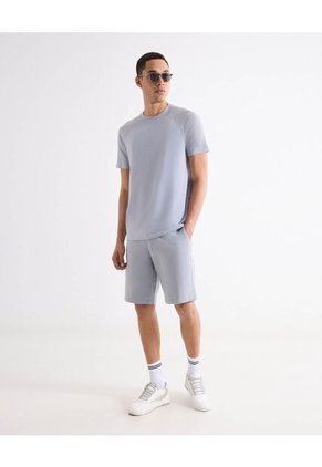 Camiseta Oversize Texturizada  Para Hombre Azul Seven Seven