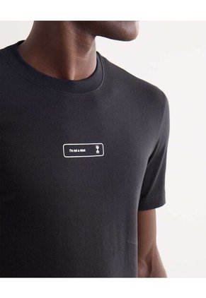 Camiseta Con Gráfico Frontal I’M Not A Robot  Para Hombre Negro Seven Seven