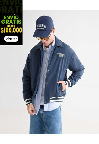 Chaqueta Para Hombre Bomber Color Azul Marca Seven Seven #45080479 Seven Seven