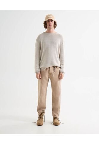 Jeans Loose Tono Caqui  Para Hombre Beige Seven Seven Seven Seven