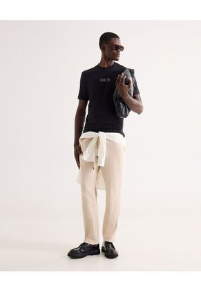 Camiseta Con Gráfico Frontal I’M Not A Robot  Para Hombre Negro Seven Seven