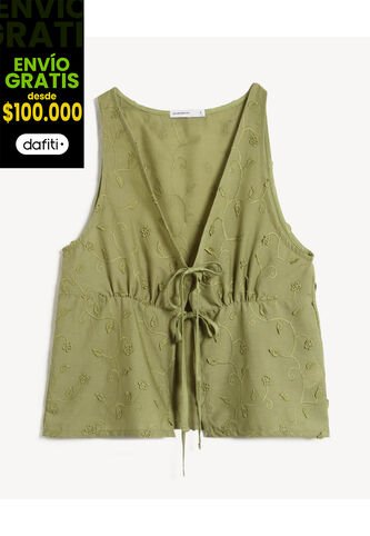 Blusa Para Mujer Manga Sisa Color Verde Marca Seven Seven #28124097 Seven Seven