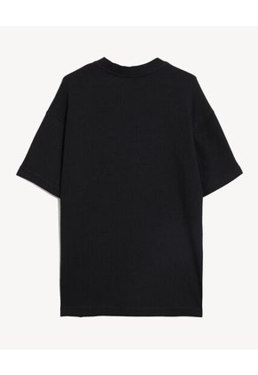 Camiseta Relaxed Tejida  Para Hombre Negro Seven Seven