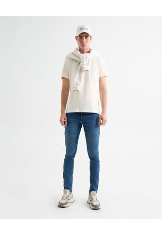 Jeans Skinny Tono Medio  Para Hombre Azul Seven Seven Seven Seven