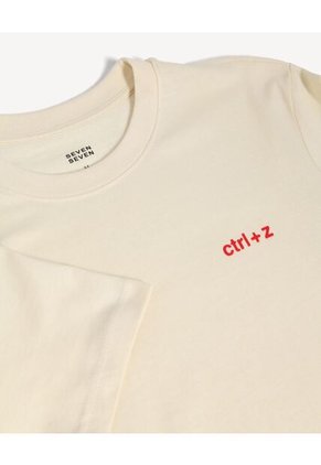 Camiseta Regular Con Estampado Ctrl+Z  Para Hombre Arena Seven Seven