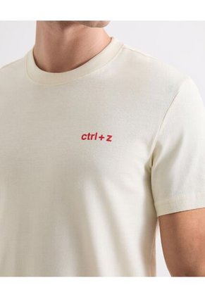 Camiseta Regular Con Estampado Ctrl+Z  Para Hombre Arena Seven Seven