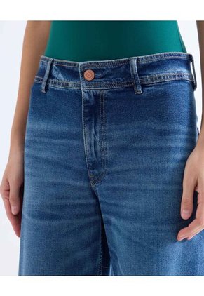 Jean Retro Con Desgastes  Para Mujer Azul Seven Seven