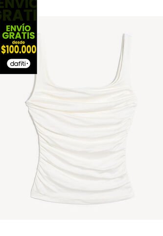 Camiseta Para Mujer Manga Sisa Moda Color Marfil Marca Seven Seven #28096433 Seven Seven