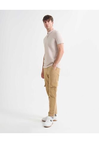 Pantalón Cargo Parachute  Para Hombre Camel Seven Seven Seven Seven