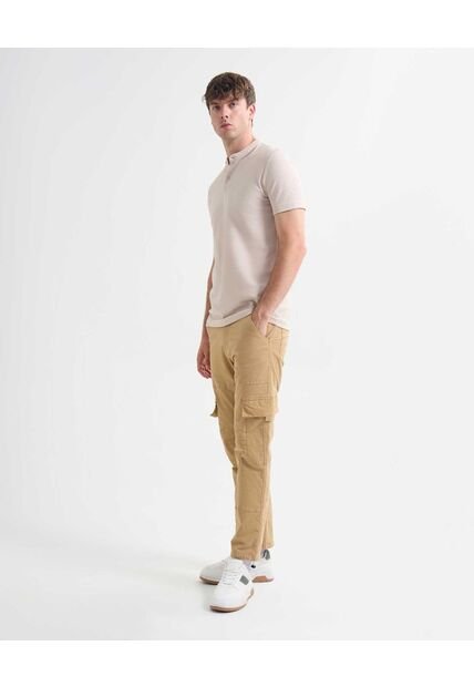 Pantalón Cargo Parachute  Para Hombre Camel Seven Seven