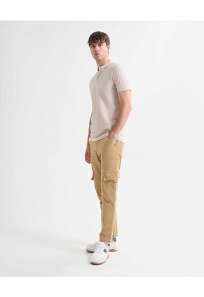 Pantalón Cargo Parachute Para Hombre Camel Seven Seven