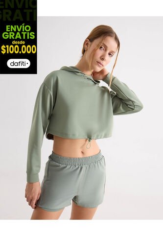 Buzo Para Mujer Hoodie Color Verde Marca Seven Seven #28060453 Seven Seven