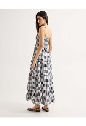 Vestido En Popelina  Para Mujer Negro Seven Seven