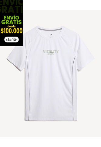 Camiseta Para Hombre Manga Corta Cuello Redondo Color Marfil Marca Seven Seven #45092688 Seven Seven