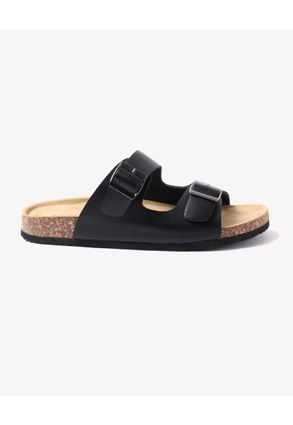 Sandalias Hebillas Ajustables  Para Hombre Negro Seven Seven