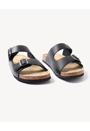 Sandalias Hebillas Ajustables  Para Hombre Negro Seven Seven