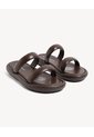 Sandalias Doble Tira Acolchada  Para Mujer Café Seven Seven de Seven Seven