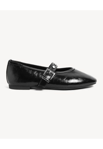 Baletas Tira Con Taches  Para Mujer Negro Seven Seven Seven Seven
