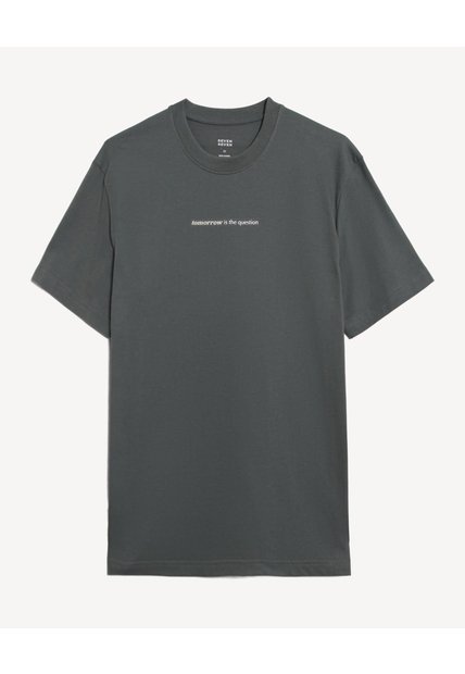 Camiseta Con Estampado Tomorrow  Para Hombre Gris Seven Seven
