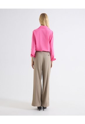 Jeans Culotte Con Costuras Frontales   Para Mujer Taupe Seven Seven