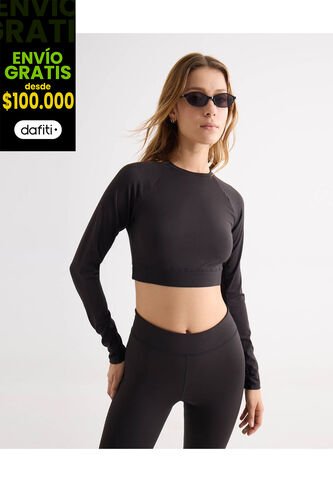 Camiseta Para Mujer Crop Top Color Negro Marca Seven Seven #28096246 Seven Seven