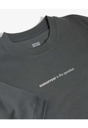 Camiseta Con Estampado Tomorrow  Para Hombre Gris Seven Seven