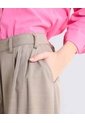 Jeans Culotte Con Costuras Frontales   Para Mujer Taupe Seven Seven de Seven Seven