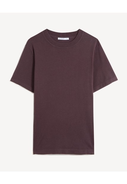 Camiseta Básica   Para Hombre Café Seven Seven
