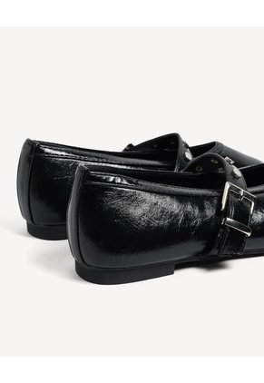 Baletas Tira Con Taches  Para Mujer Negro Seven Seven