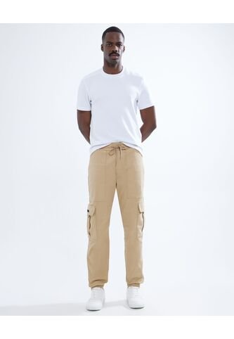 Jogger Bolsillos Cargo   Para Hombre Camel Seven Seven Seven Seven