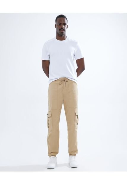 Jogger Bolsillos Cargo   Para Hombre Camel Seven Seven