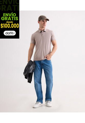 Polo Para Hombre Cuello Maquina Sin Bolsillo Color Café Marca Seven Seven #45110902 Seven Seven