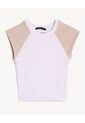 Camiseta Para Mujer Manga Corta Cuello Redondo Color Beige Marca Seven Seven #28096449 de Seven Seven
