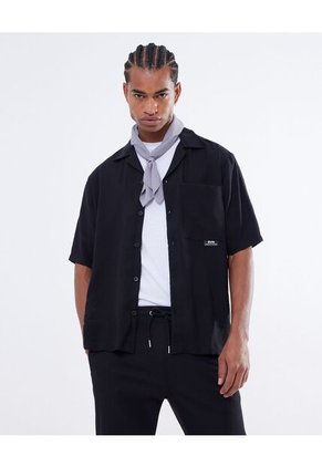 Camisa Para Hombre Manga Corta  Color Negro Marca Seven Seven #45012047