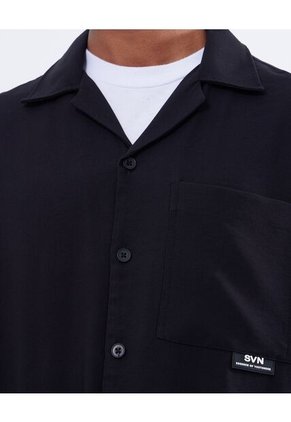 Camisa Para Hombre Manga Corta  Color Negro Marca Seven Seven #45012047