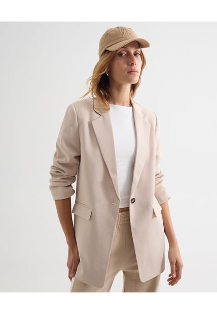 Blazer Para Mujer  Color Beige Marca Seven Seven #28400053
