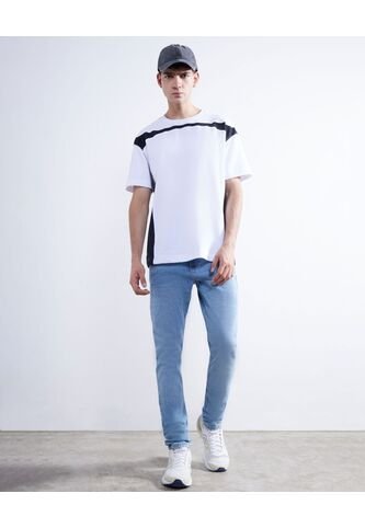 Jeans Skinny Tono Claro  Para Hombre Azul Seven Seven Seven Seven