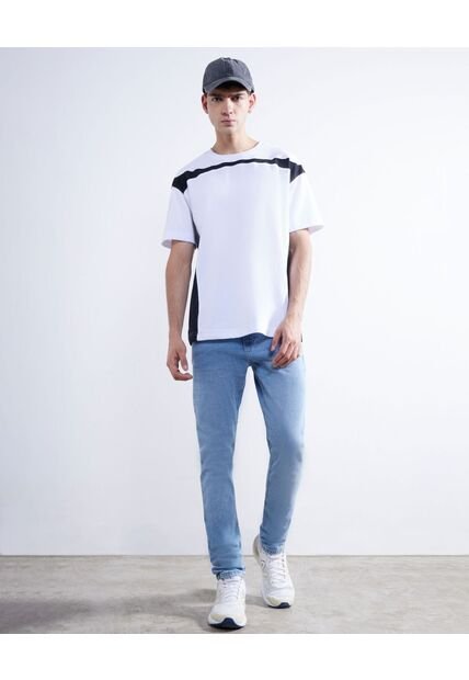 Jeans Skinny Tono Claro  Para Hombre Azul Seven Seven