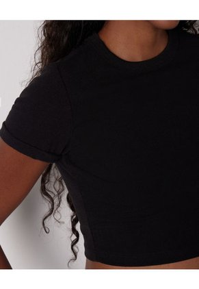 Camiseta Para Mujer Manga Corta Color Negro Marca Seven Seven #28095411