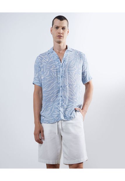 Camisa Para Hombre Manga Corta  Color Azul  Marca Seven Seven #45012039