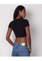 Camiseta Para Mujer Manga Corta Color Negro Marca Seven Seven #28095411 de Seven Seven