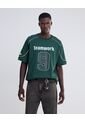 Camiseta Screen Oversize  Para Hombre Verde Seven Seven de Seven Seven