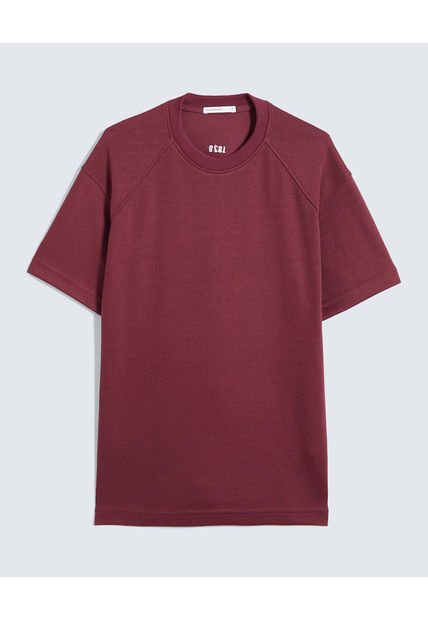 Camiseta Para Hombre Manga Corta Cuello Redondo Color Vino Marca Seven Seven #45092719