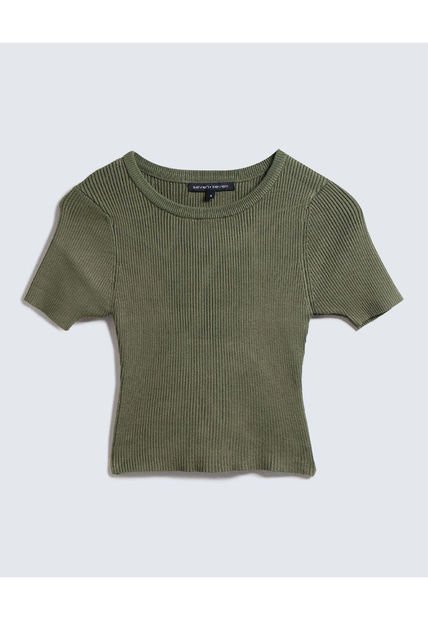 Camiseta Para Mujer Manga Corta Color Verde  Marca Seven Seven #28095882