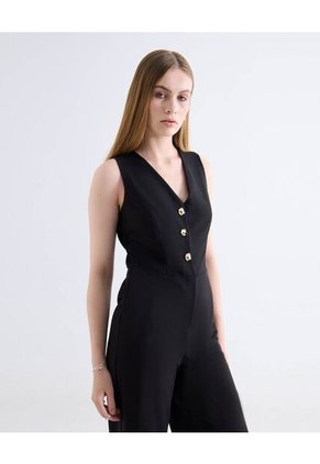 Enterizo  Para Mujer Manga Sisa Color Negro Marca Seven Seven #28320449