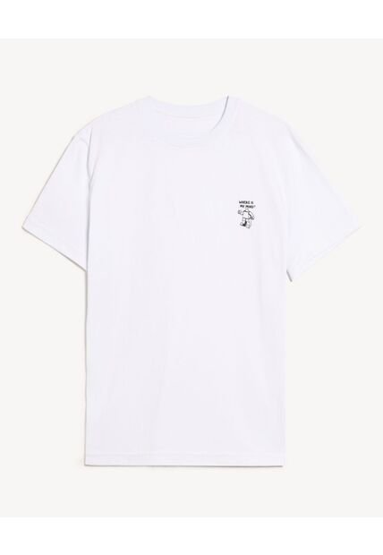 Camiseta Para Hombre Manga Corta Cuello Redondo Color Marfil Marca Seven Seven #45092783